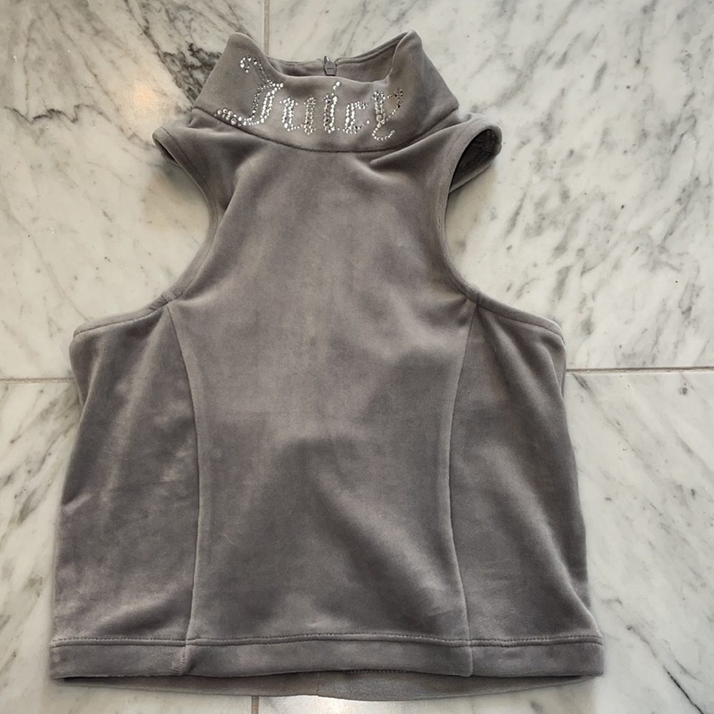 Juicy couture Swarovski diamond turtleneck crop XS